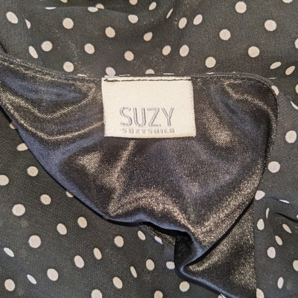 Black Polka Dots Fit and Flare Dress Size Small - Picture 4 of 4